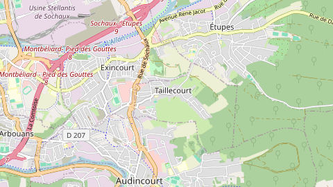 Carte de localisation de l'évènement